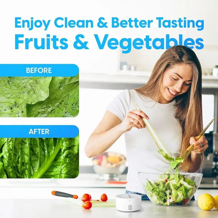 Portable Water Resistant Fruit and Vegetable Washing Machine Kitchen Gadget - USB Rechargeable