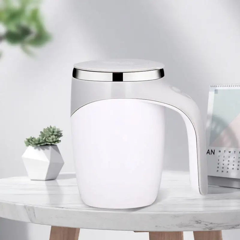 Stainless Steel Electric Self Stirring Coffee Mug - Battery Powered