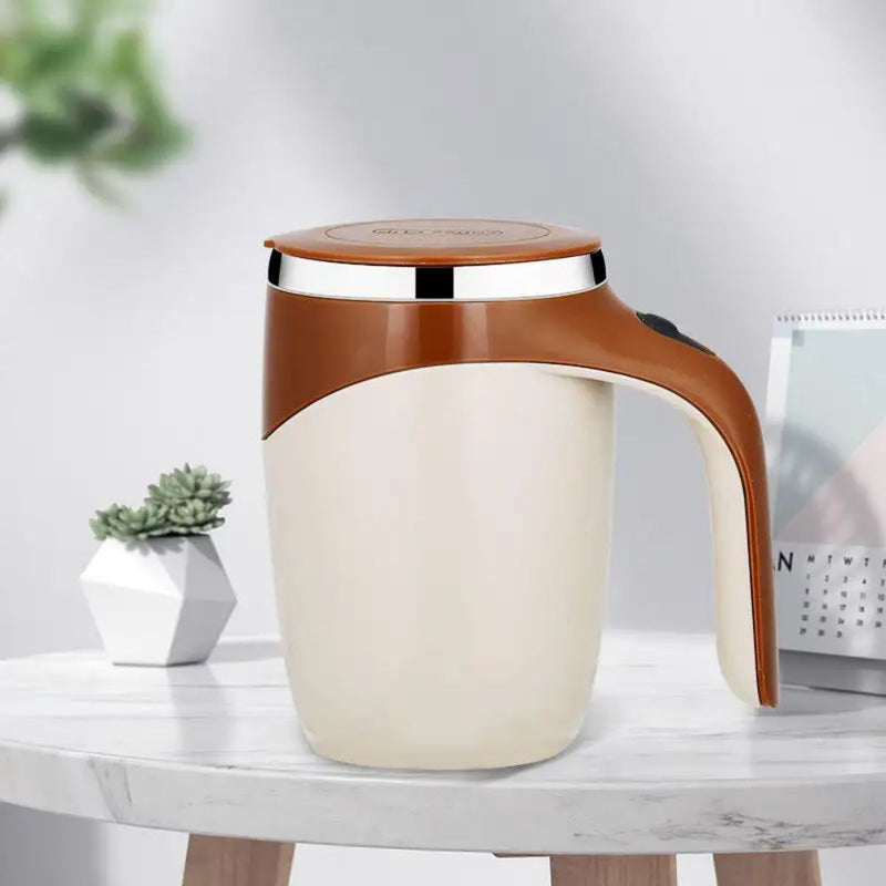 Stainless Steel Electric Self Stirring Coffee Mug - Battery Powered