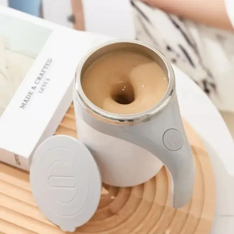 Stainless Steel Electric Self Stirring Coffee Mug - Battery Powered