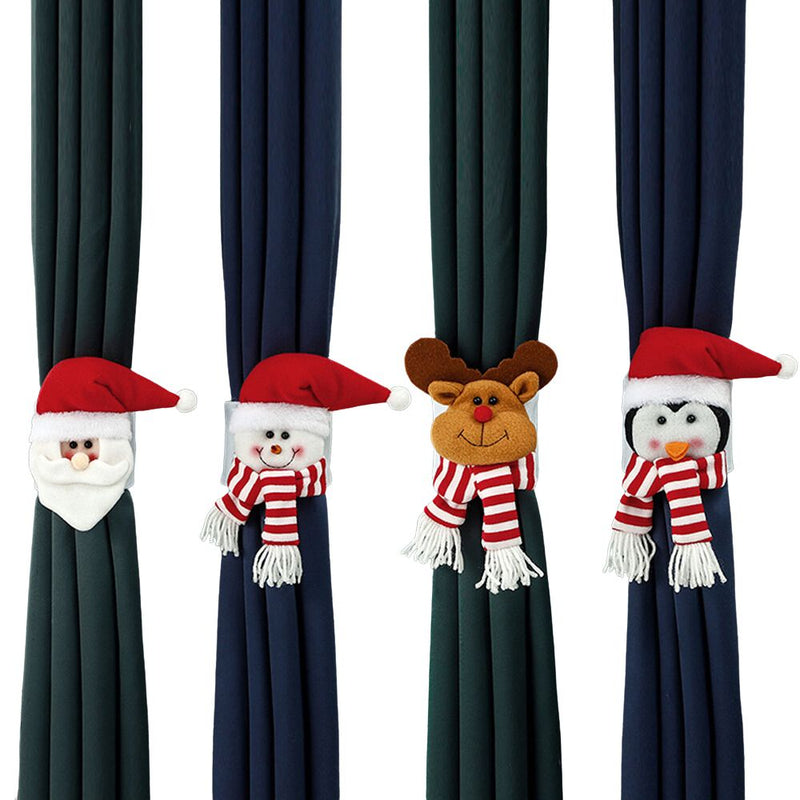 4pc/Set Holiday Christmas Curtain Buckles Decoration