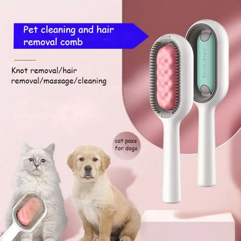 Pet Hair Removing Silicone Grooming Comb Brush