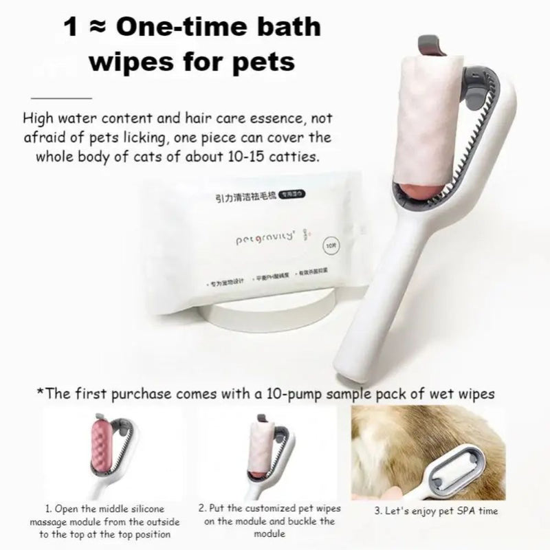 Pet Hair Removing Silicone Grooming Comb Brush