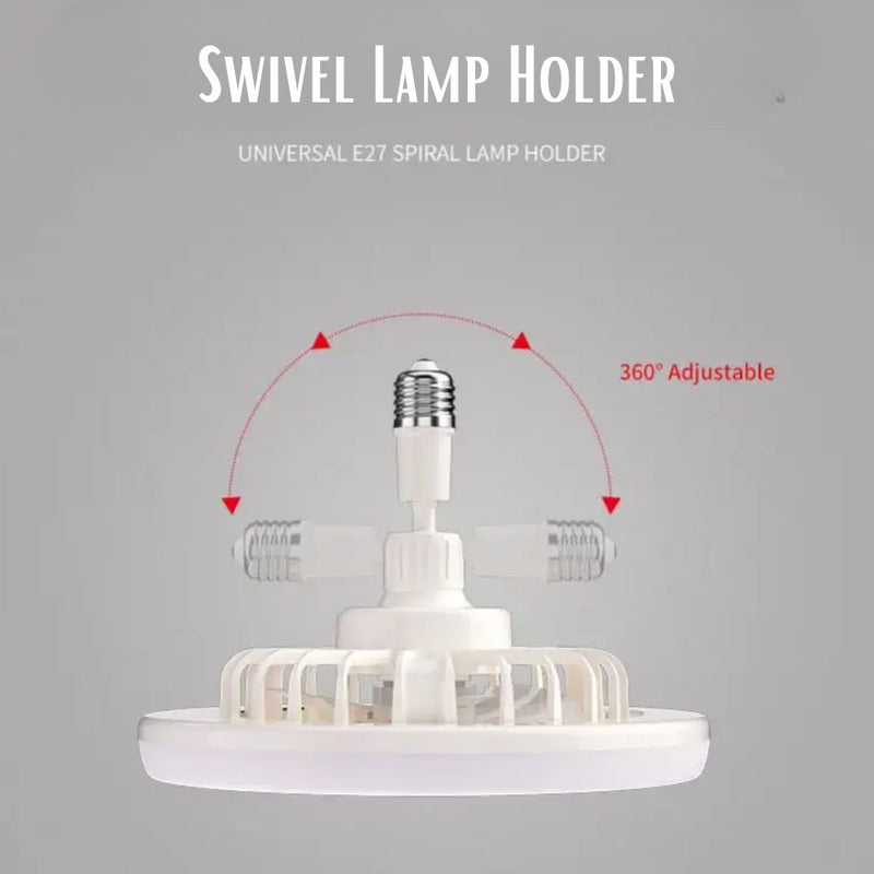 2 in 1 Ceiling Fan and E27 LED Light with Remote Control