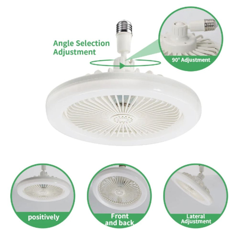 2 in 1 Ceiling Fan and E27 LED Light with Remote Control
