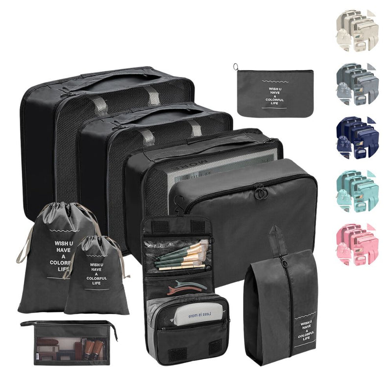 10 Piece Travel Cosmetic & Laundry Compression Storage Bags