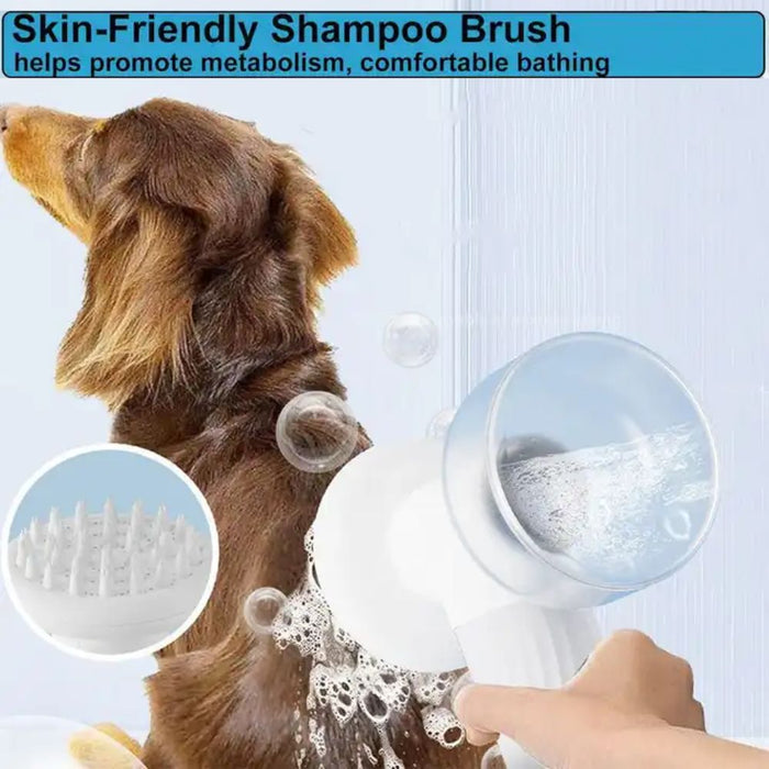 Automatic Foaming Pet Shampoo Dispenser and Scrubber