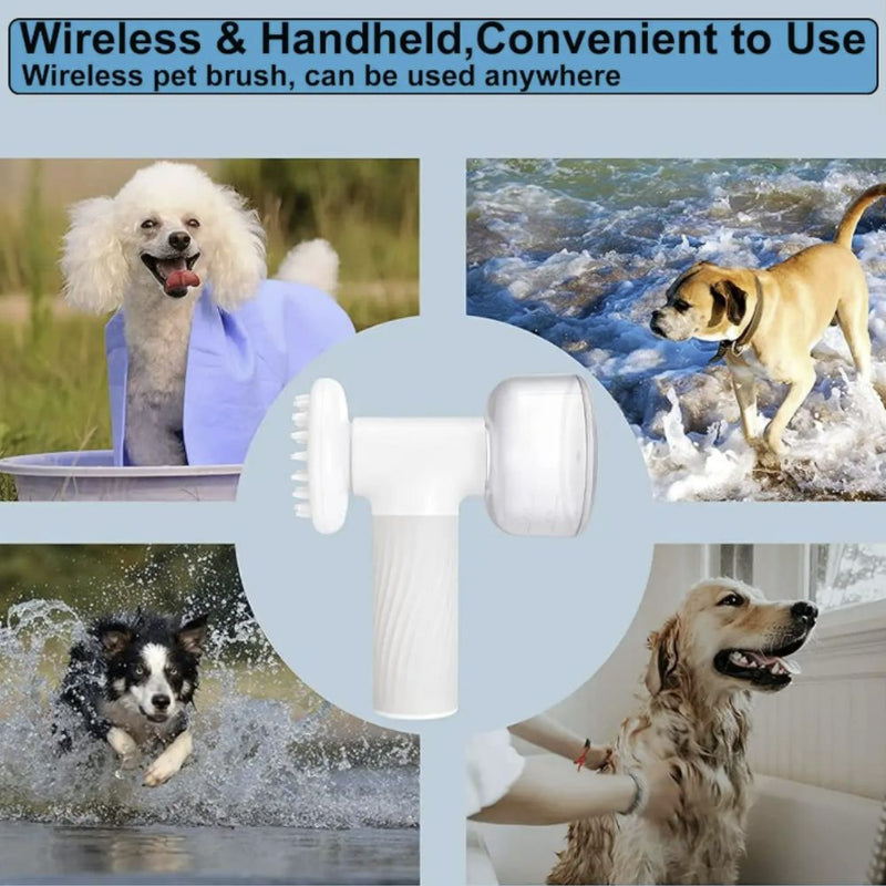 Automatic Foaming Pet Shampoo Dispenser and Scrubber