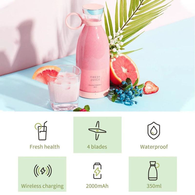 350ml Portable Blender Electric Juicer - Wireless Charging