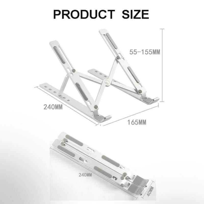 Portable Aluminum Height Adjustable Laptop Stand