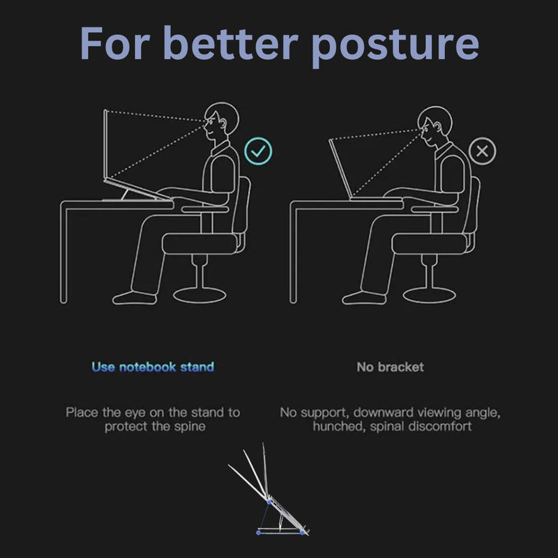 Portable Aluminum Height Adjustable Laptop Stand