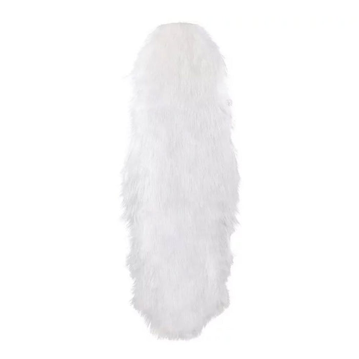 Soft and Plush Faux Fur Shaggy Bedside Carpet Washable Rug