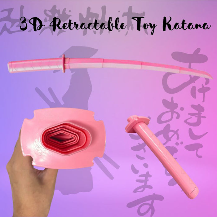 Retractable 3D Kids Toy Katana - Stress Relief and Decompression Toy