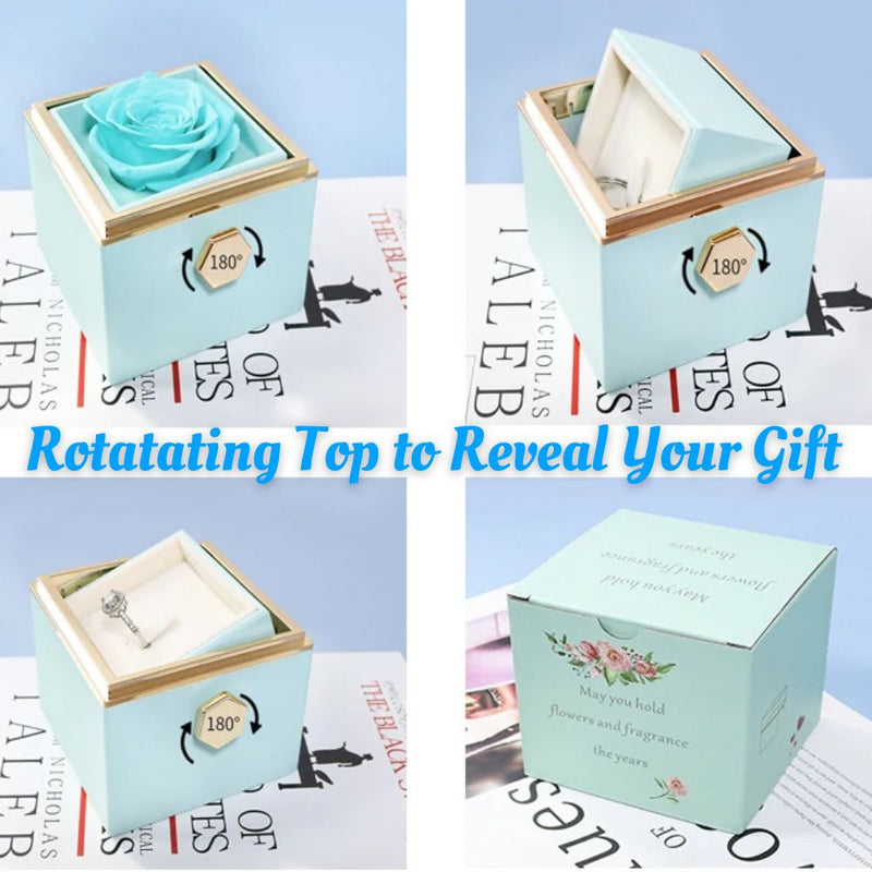 Eternal Rose Box Preserved Flower Surprise Proposal Jewelry Box