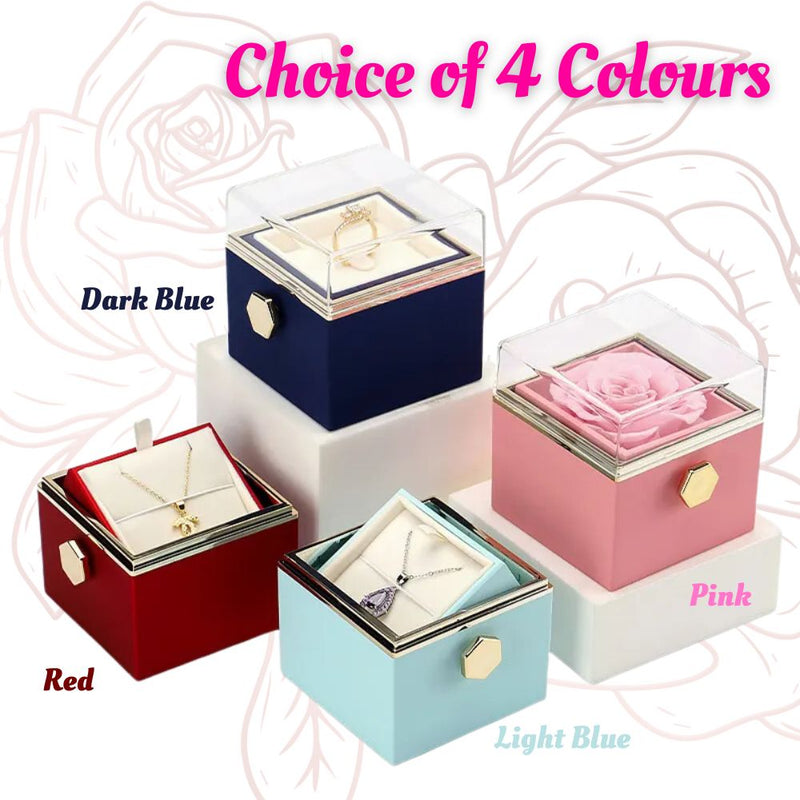 Eternal Rose Box Preserved Flower Surprise Proposal Jewelry Box
