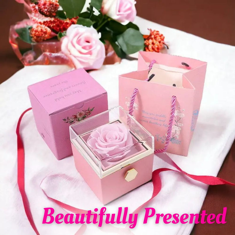 Eternal Rose Box Preserved Flower Surprise Proposal Jewelry Box