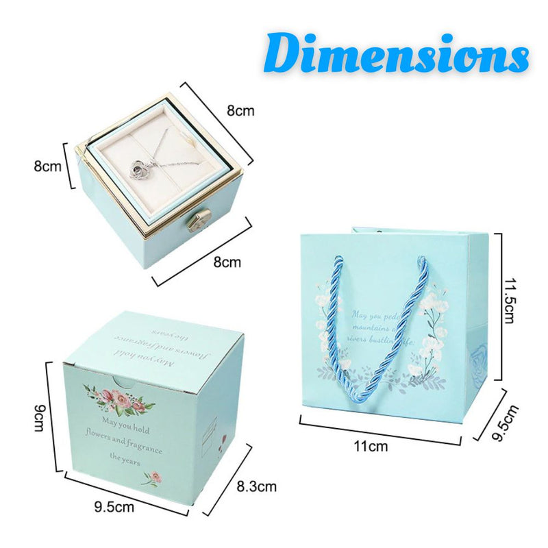 Eternal Rose Box Preserved Flower Surprise Proposal Jewelry Box