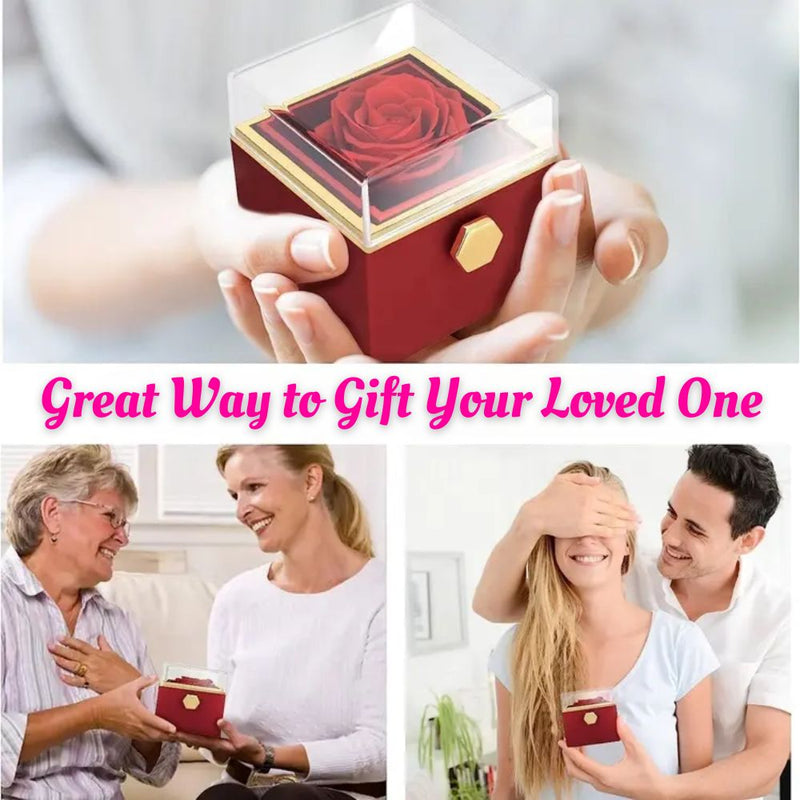 Eternal Rose Box Preserved Flower Surprise Proposal Jewelry Box