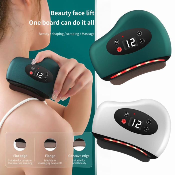 Bian Stone Gua Sha Board USB Rechargeable Electric Massager