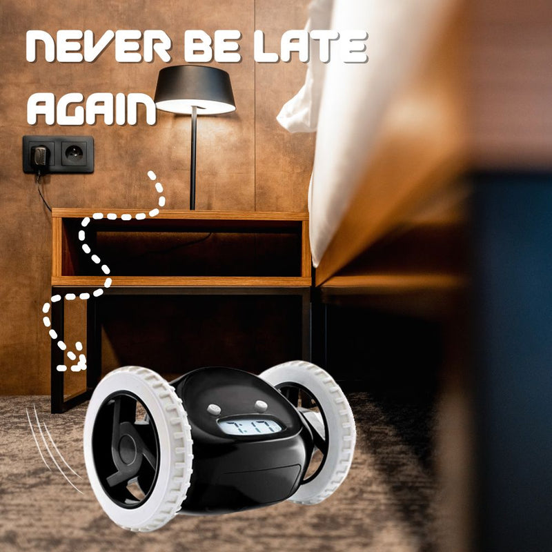 LED Running Escaping Electronic Digital Alarm Clock for Heavy Sleepers - Battery Operated