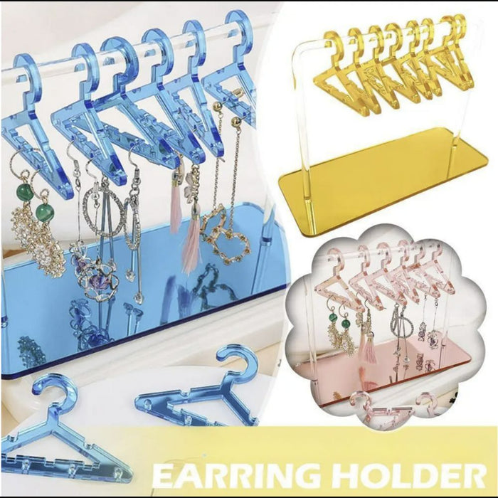 Acrylic Mini Coat Hangers Earring Jewellery Storage Rack