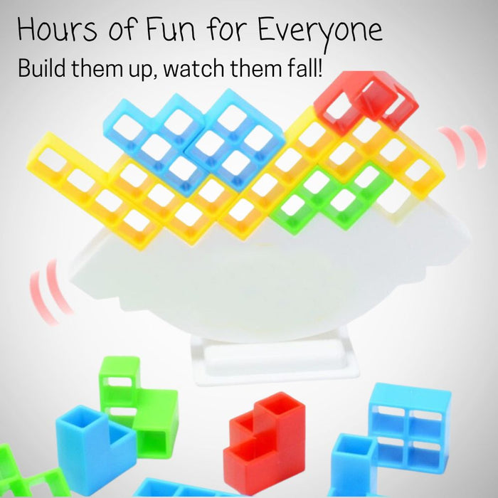 Interactive 48pcs Tetris Tower Stackable Building Blocks Kids Toy