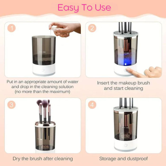 Electric Makeup Brush Cleaner Washing Drying Machine - USB Plugged in