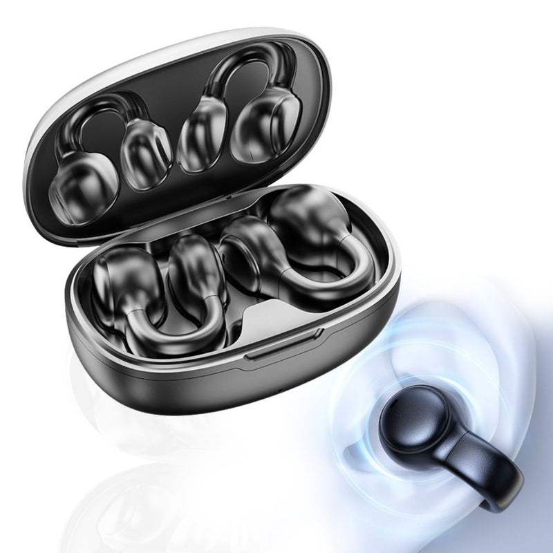 USB Rechargeable Bluetooth Wireless Ear Clip on Earphone