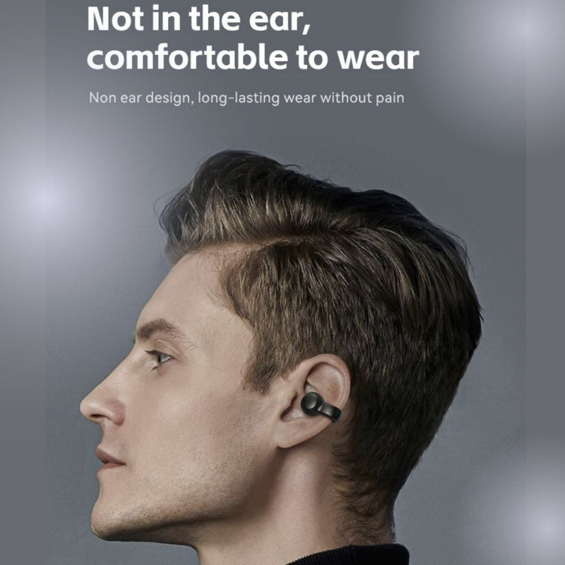 USB Rechargeable Bluetooth Wireless Ear Clip on Earphone