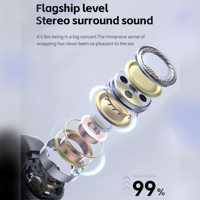 USB Rechargeable Bluetooth Wireless Ear Clip on Earphone