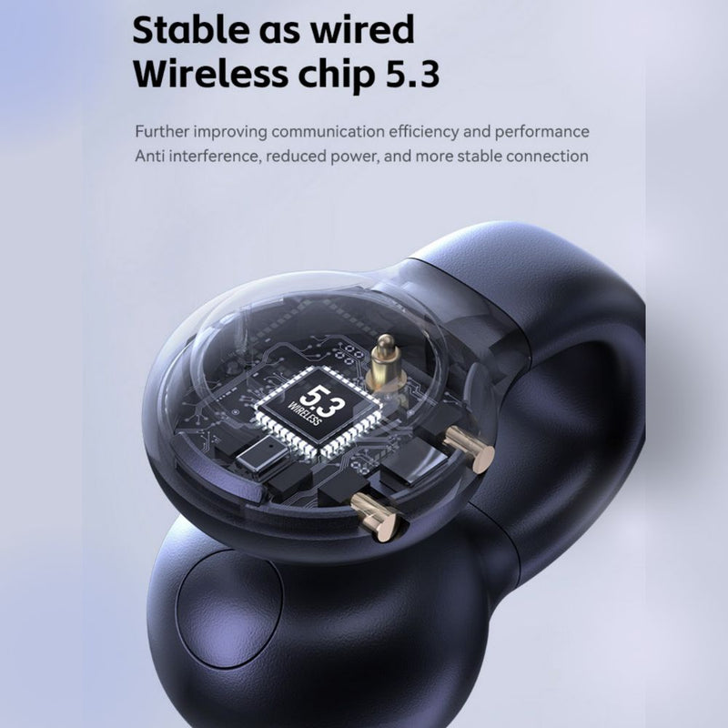 USB Rechargeable Bluetooth Wireless Ear Clip on Earphone