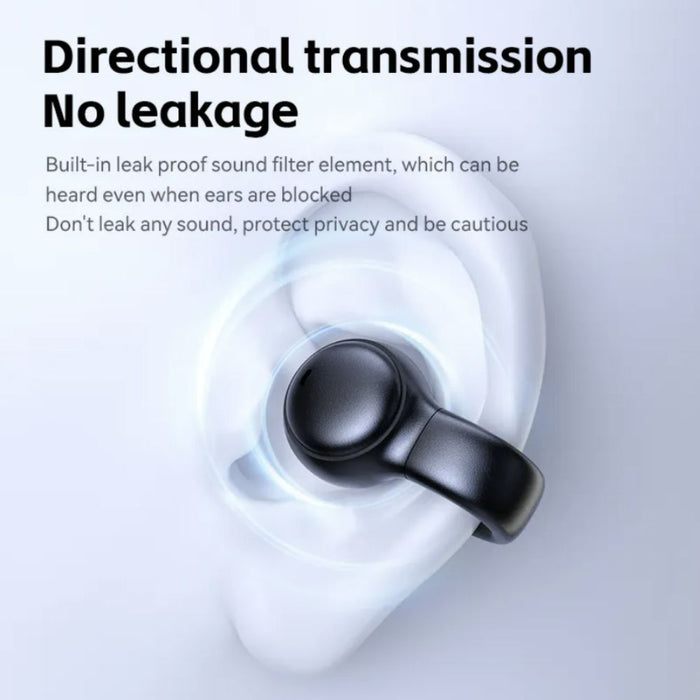 USB Rechargeable Bluetooth Wireless Ear Clip on Earphone