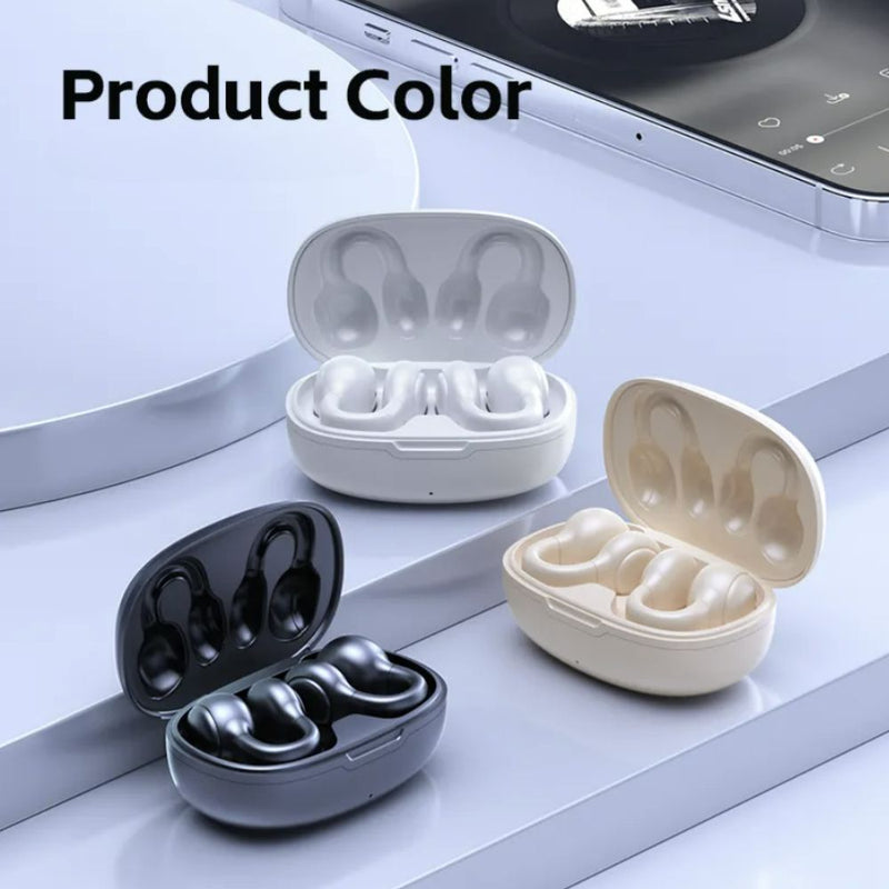 USB Rechargeable Bluetooth Wireless Ear Clip on Earphone