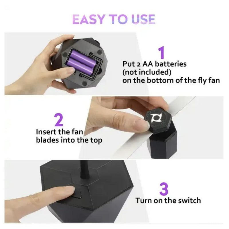 Battery Operated Ultra-Quiet Table Top Fly Repellent Fan