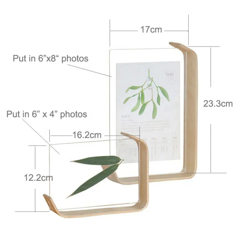 Minimalist 6-Inch Creative Acrylic Photo Frame for Stylish Home Decor