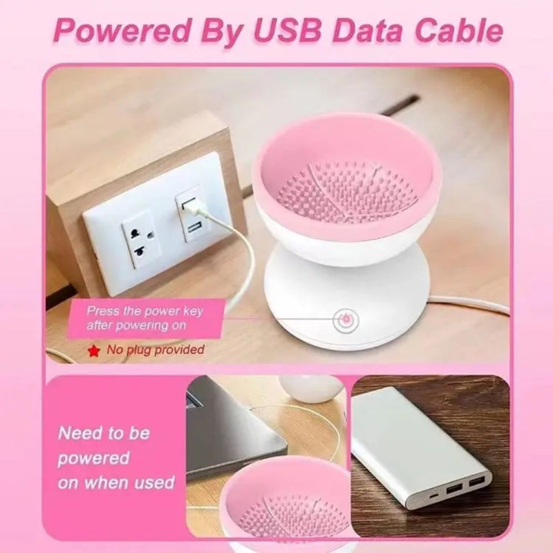 Electric Makeup Brush Cleaner Machine for All Size Brushes - USB Plug In