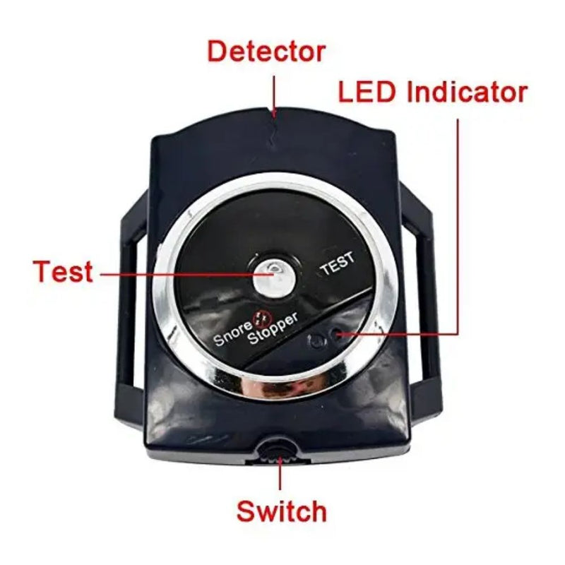 Snore Stopper Anti-Snoring Nerve Stimulation Device with Wristband - Battery Powered