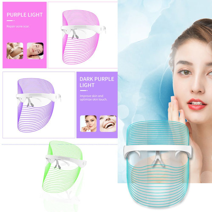 7 Colors LED Light Skin Care Facial Mask - USB Rechargeable