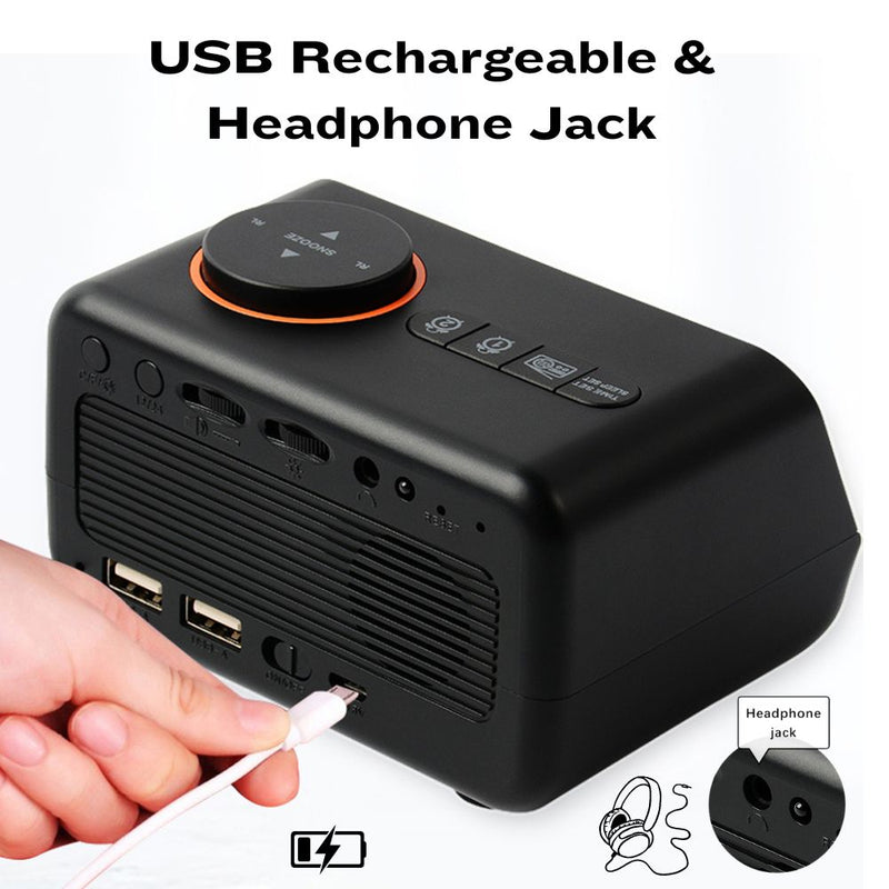 LED Voice-Activated Radio Alarm Clock with Temperature and Humidity Display