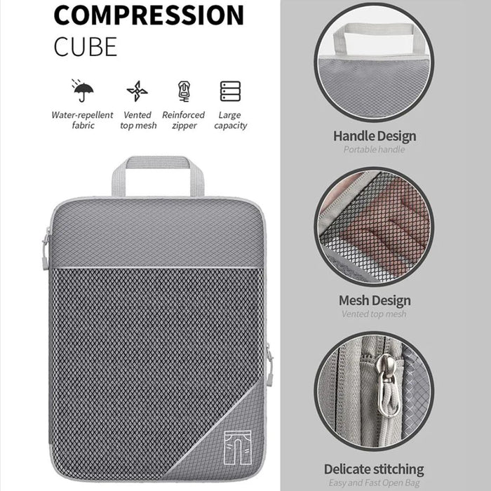 Pack of 6 Compression Packing Travel Storage Bags