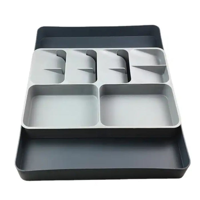 Expandable Kitchen Drawer Organizer Tray for Cutlery and Utensils