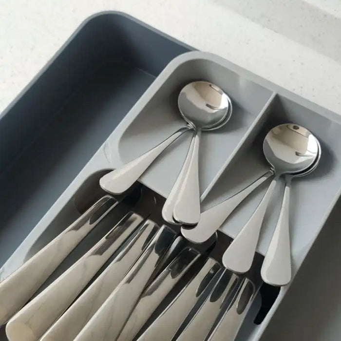 Expandable Kitchen Drawer Organizer Tray for Cutlery and Utensils
