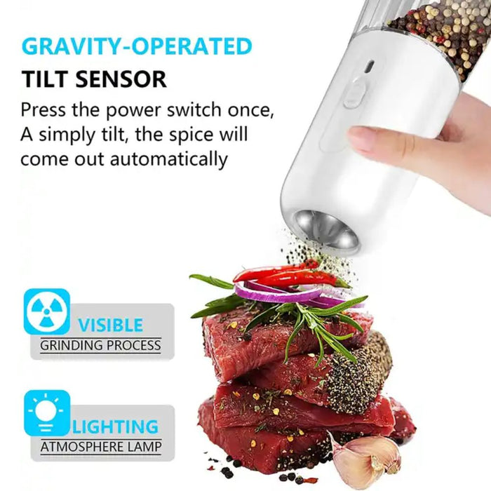 USB Rechargeable Automatic Salt and Pepper Electric Grinder
