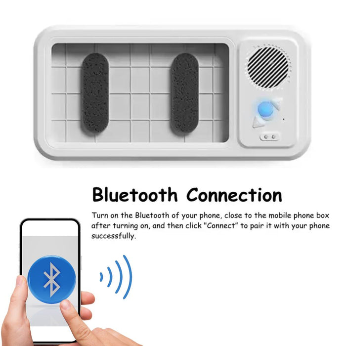 Rotating Waterproof Wall Mounted Phone Holder - USB Rechargeable