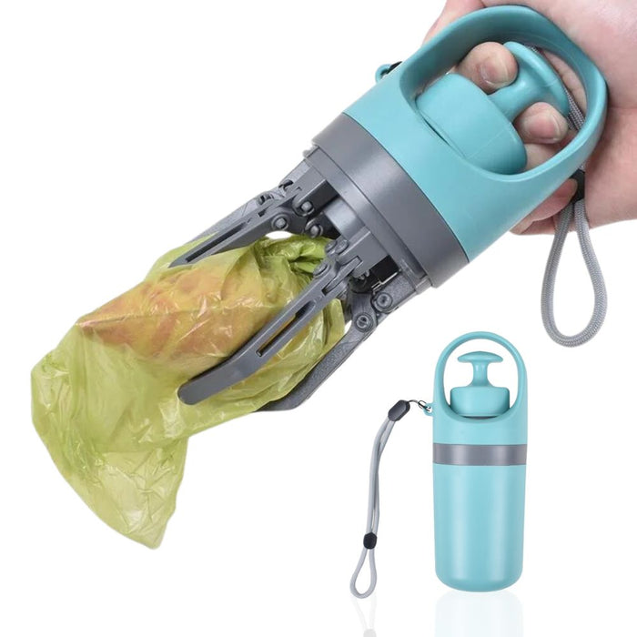 Portable Pet Poop Picker with Built-in Trash Bag Dispenser