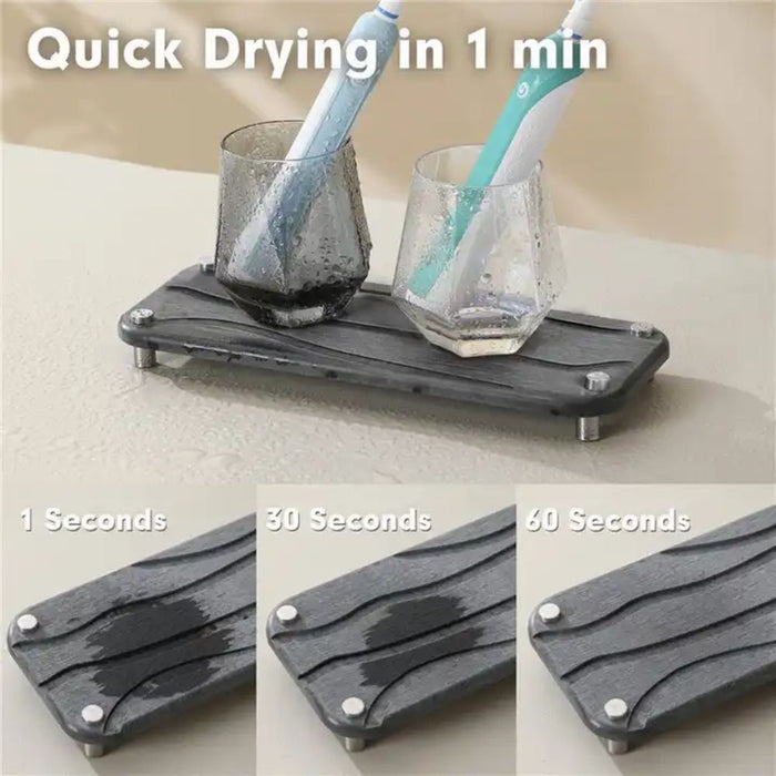 Non-Slip Absorbent Quick Drying Bathroom and Sink Organizer Mat