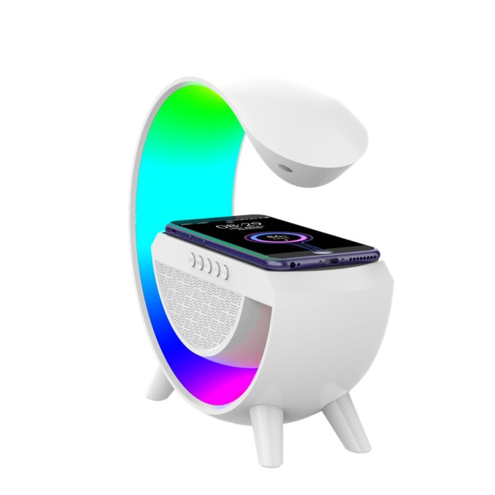 LED Ambient Light Lamp with Wireless Speaker and Wireless Charger - USB Powered