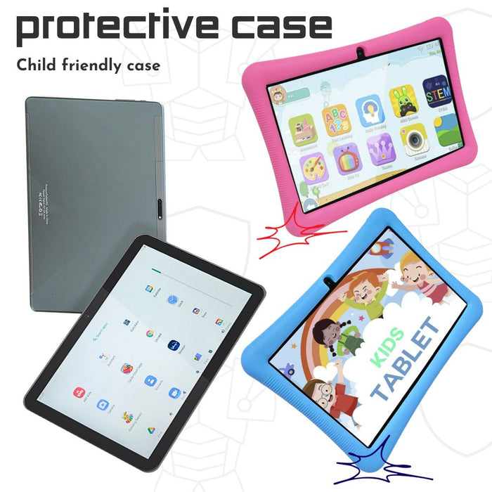 Kids 10-inch Android 12 64GB/4GB Type-C Rechargeable Tablet
