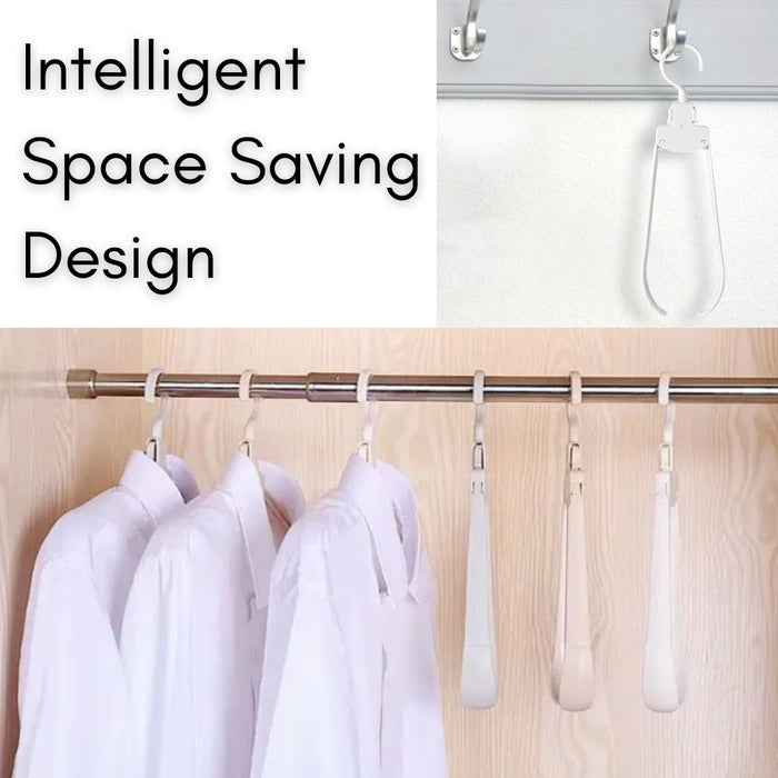 10 x Space Saving Retractable Design Folding Travel Clothes Hangers