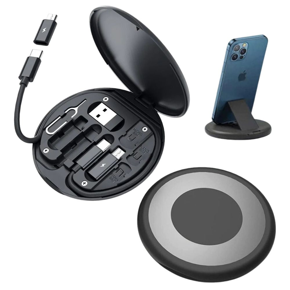 Compact Cable Card with Multi-Type Cable and USB Adapter Storage Box ...